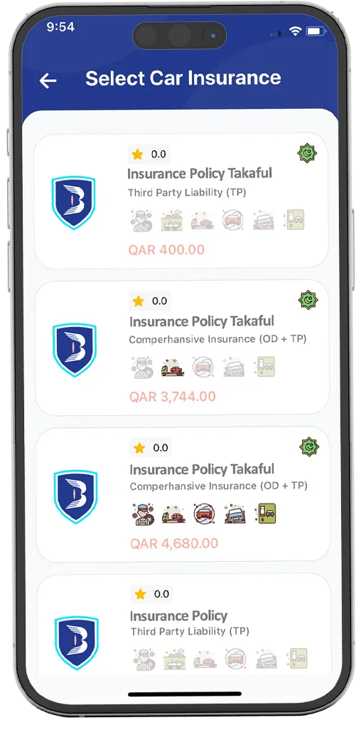 Bawales app list of car insurance policies